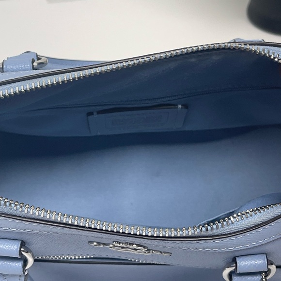 Coach Rowan Satchel Crossbody Leather Bag 79946 Light Blue Shade Purse - Picture 16 of 16